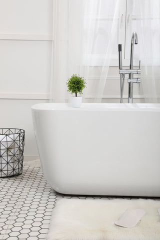 Charlotte 59" Soaking Bathtub, Glossy White
