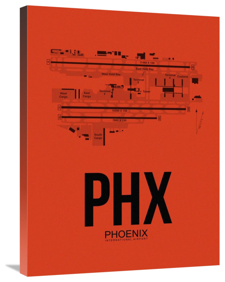 "PHX Phoenix Airport Orange" Fine Art Print
