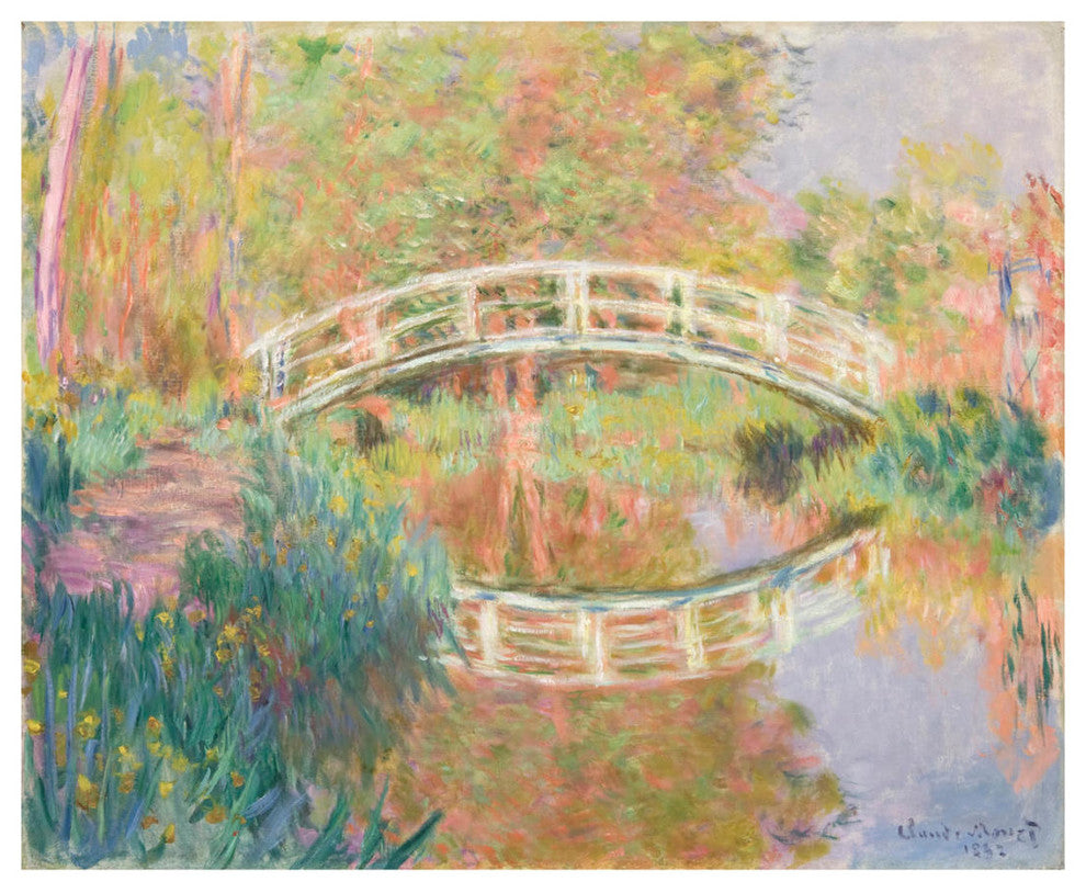 "Japanese Footbridge, Giverny, 1895" Print by Claude Monet, 32"x26"