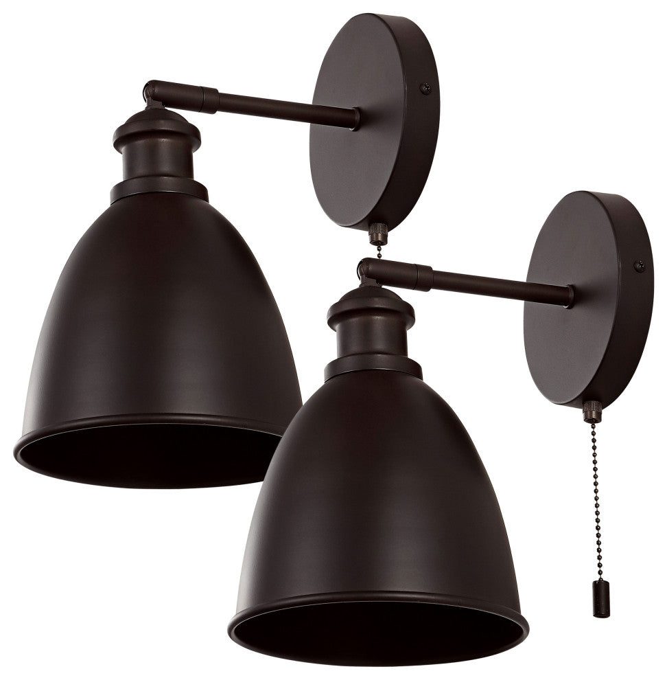 Hudson 6.5" 1-Light Farmhouse Bohemian Iron LED Sconce, Oil Rubbed Bronze