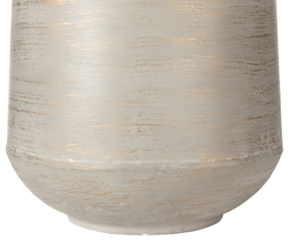 Modern Farmhouse / Modern Industrial Textured Table Metal Vases, Set of 2