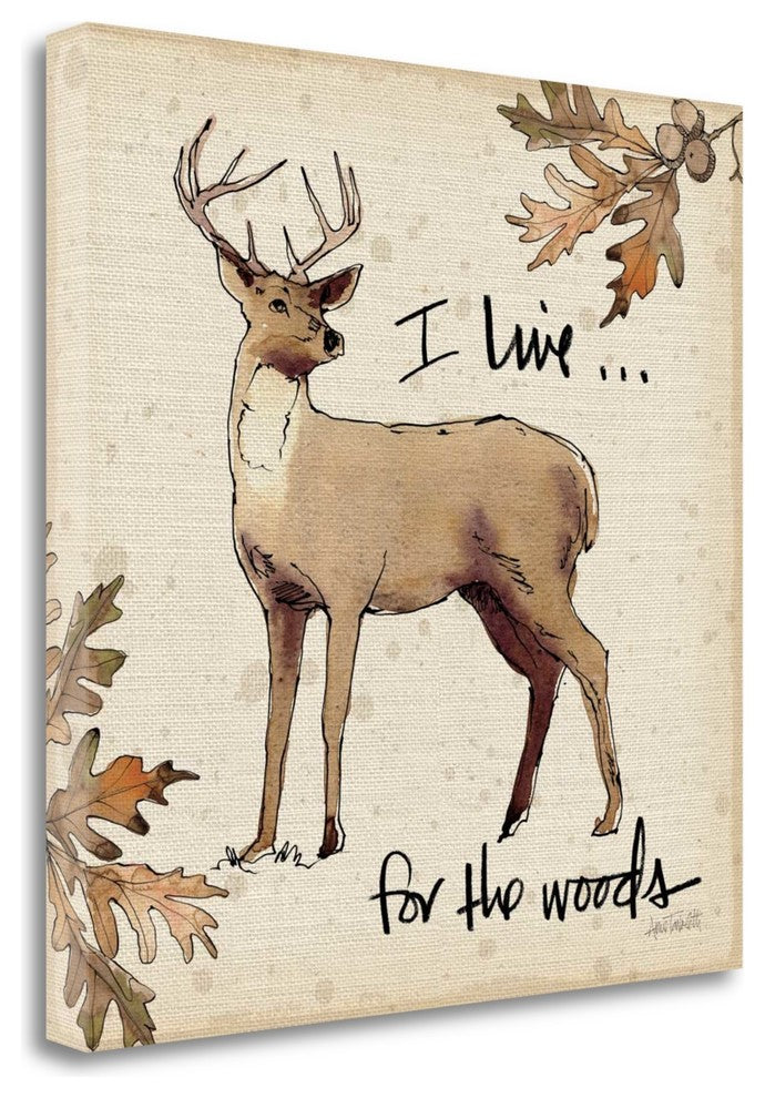 "Lodge Life II" By Anne Tavoletti, Giclee Print on Gallery Wrap Canvas