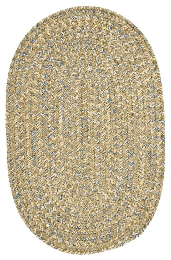 Colonial Mills West Bay WB61 Celery Tweed Kids/Teen Area Rug, Oval 2'x6'