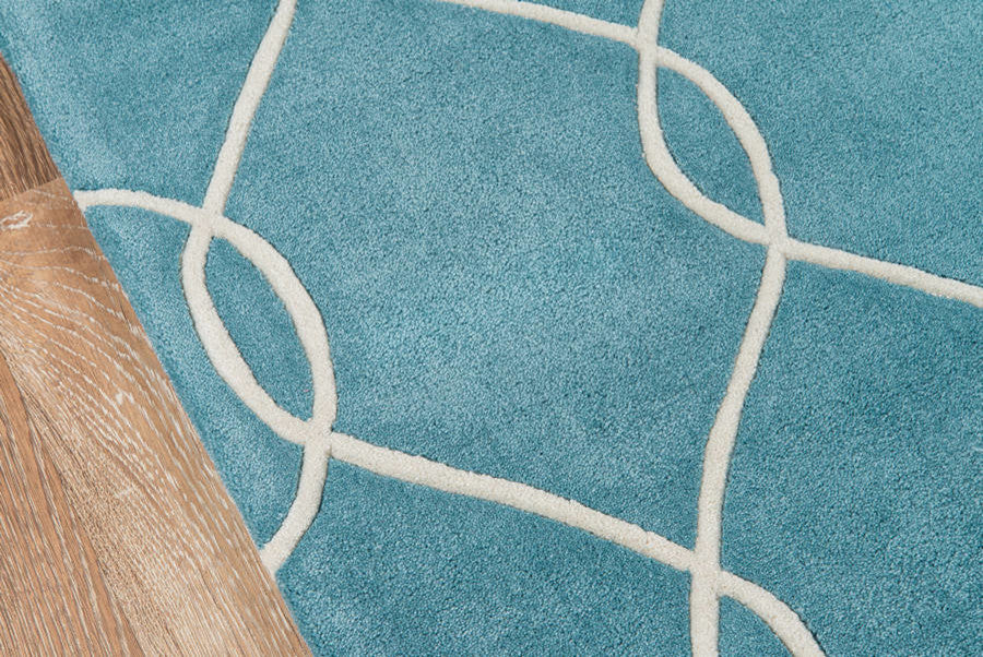 Momeni Bliss Bs-12 Striped Rug, Teal, 3'6"x5'6"