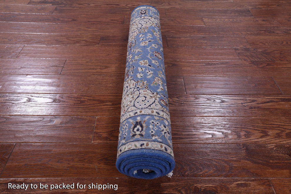 Persian Nain Wool and Silk Hand Knotted Rug 3' 3" X 5' 0" Q11657