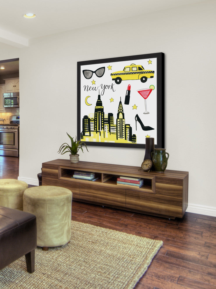 "NYC Chic" Framed Painting Print, 12x12