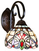 Grenville Victorian Tiffany-Style Blackish Bronze 1 Light Wall Sconce 8" Wide