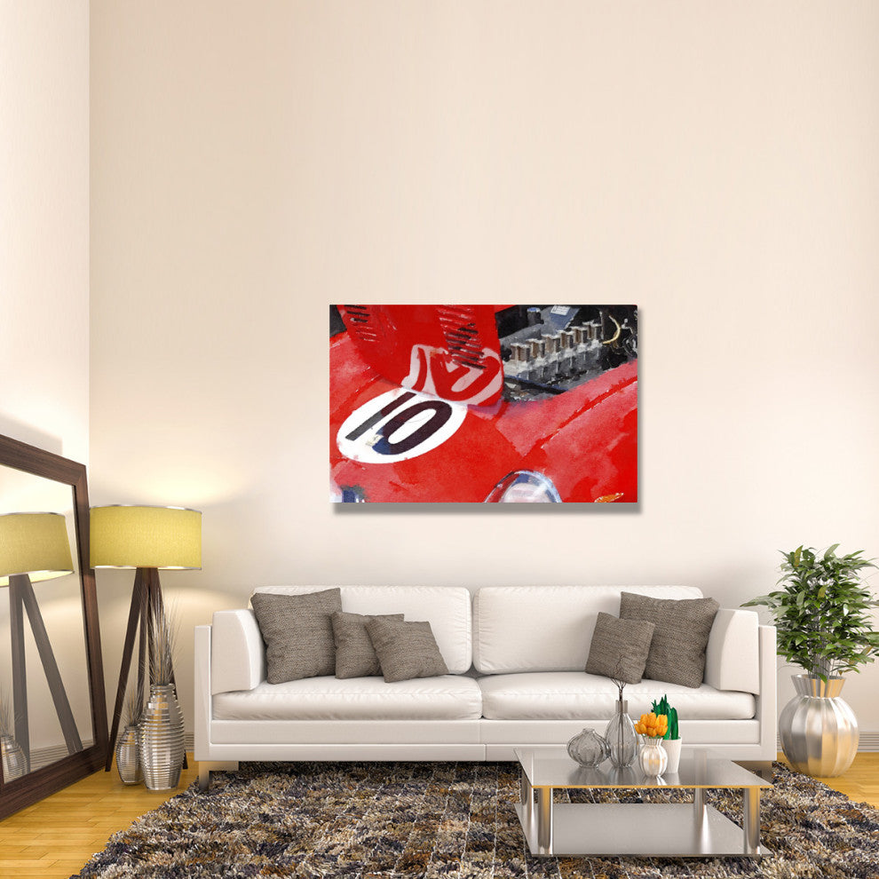 "1962 Ferrari 250 GTO Engine Watercolor" Fine Art Print