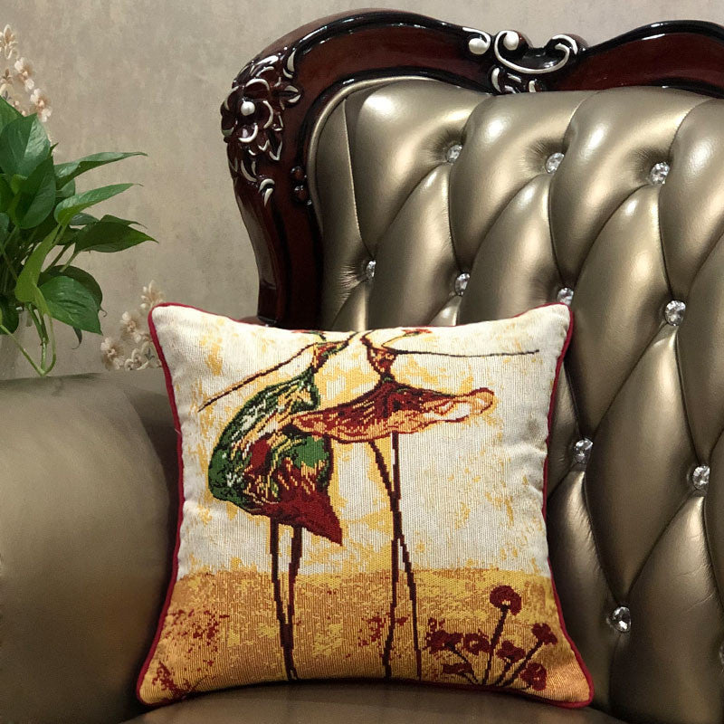 Seasonal Tapestry Woven Cushion Throw Pillow Covers, Dancing Ladies