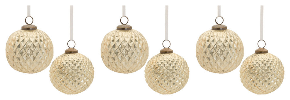 Harlequin Glass Ornament, 6-Piece Set