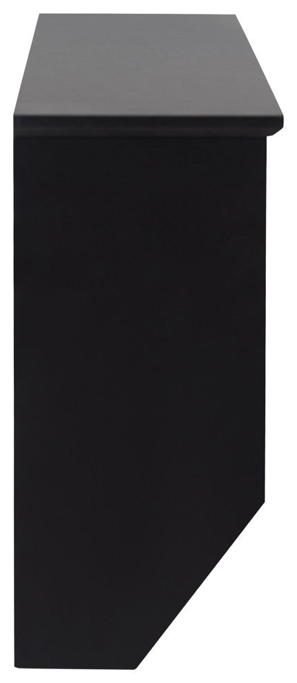Sunjoy Black Hanging Storage Wall Shelf With Hooks