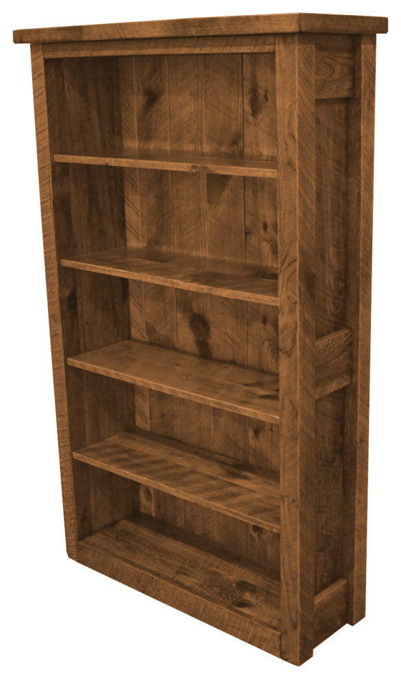 Barnwood Style Timber Peg Bookcase, Early American