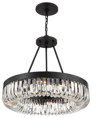 Crystorama Lighting Group ALI-B2008 Alister 8 Light 23"W Ring - Charcoal Bronze