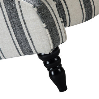 Modern Manual Wingback Recliner Set of 2, Stripe Black