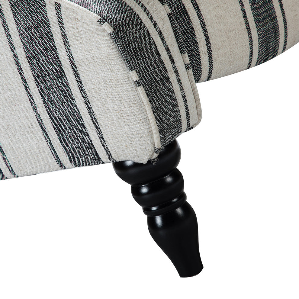 Modern Manual Wingback Recliner Set of 2, Stripe Black