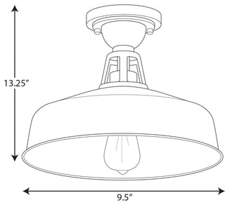 Cedar Springs Collection Navy 1-Light Semi-Flush Mount