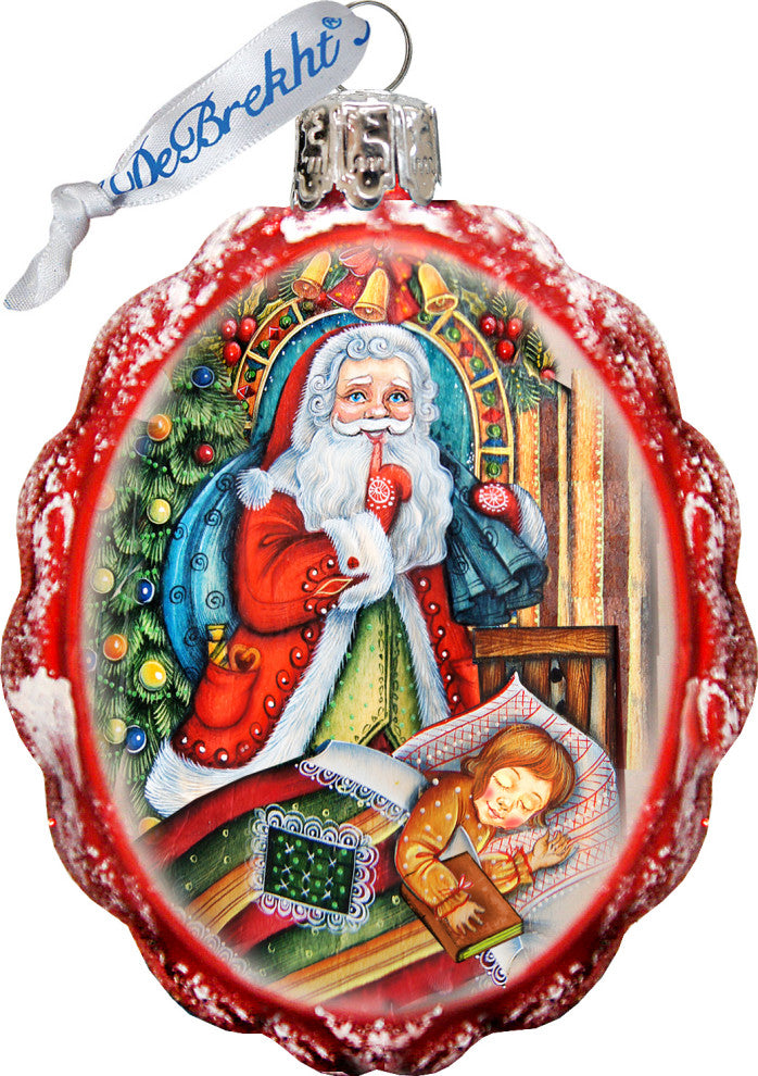 Scenic Glass Ornament Christmas Night, Set of 3