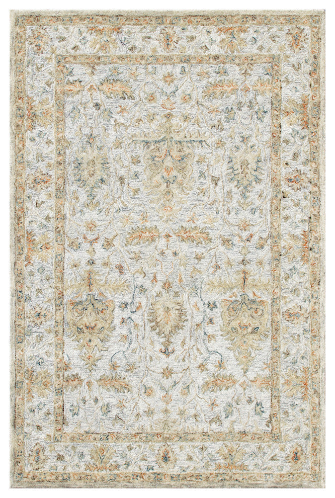 Ox Bay Vin Mel Abstract Hand-Tufted Area Rug, Silver/Tan, 9' x 12'