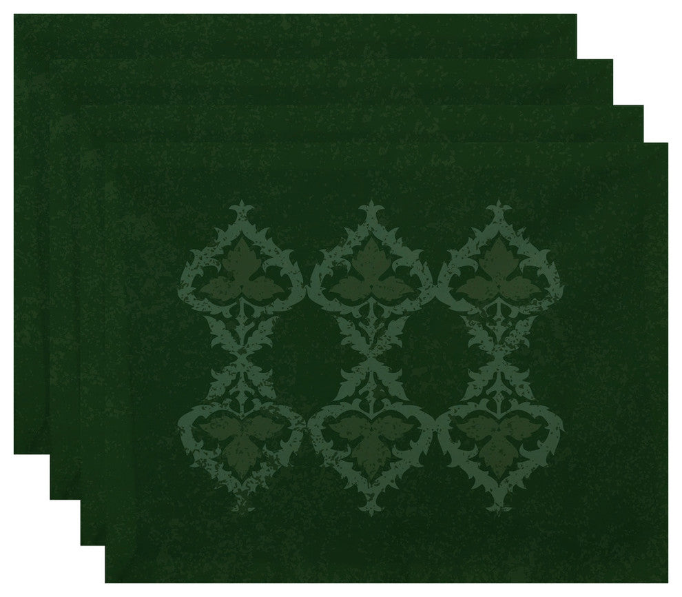 Ananda Geometric Print Placemat, Set of 4, Green