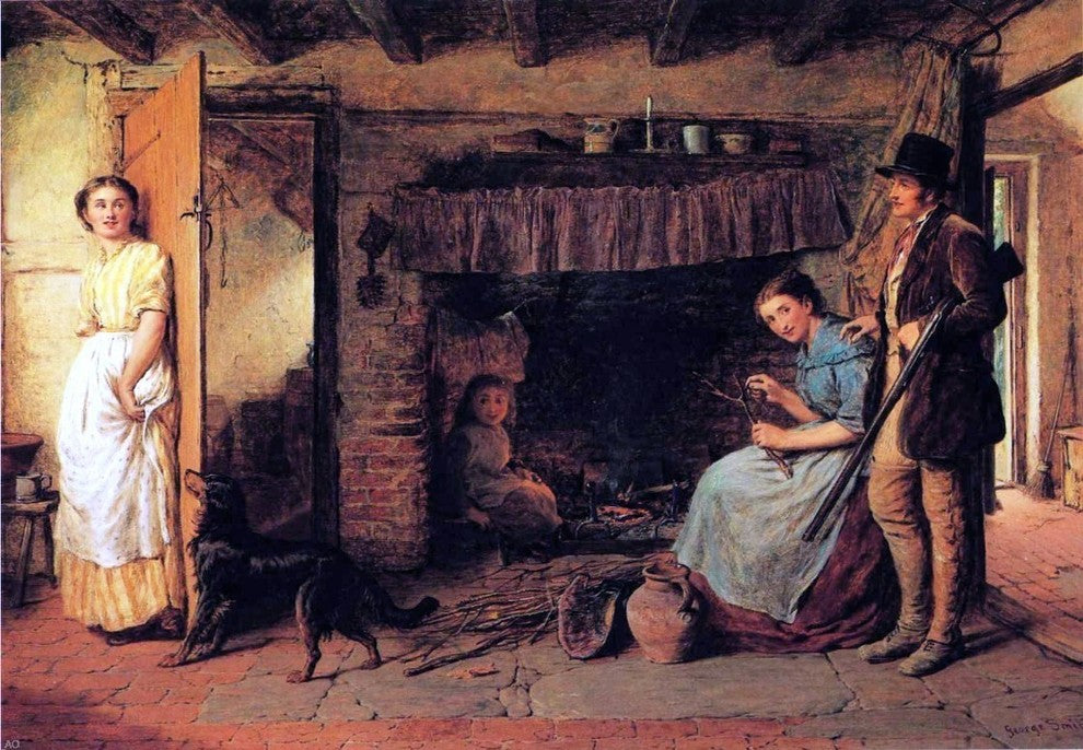 George Smith The Gamekeeper's Courtship, 18"x27" Gallery Wrapped Canvas