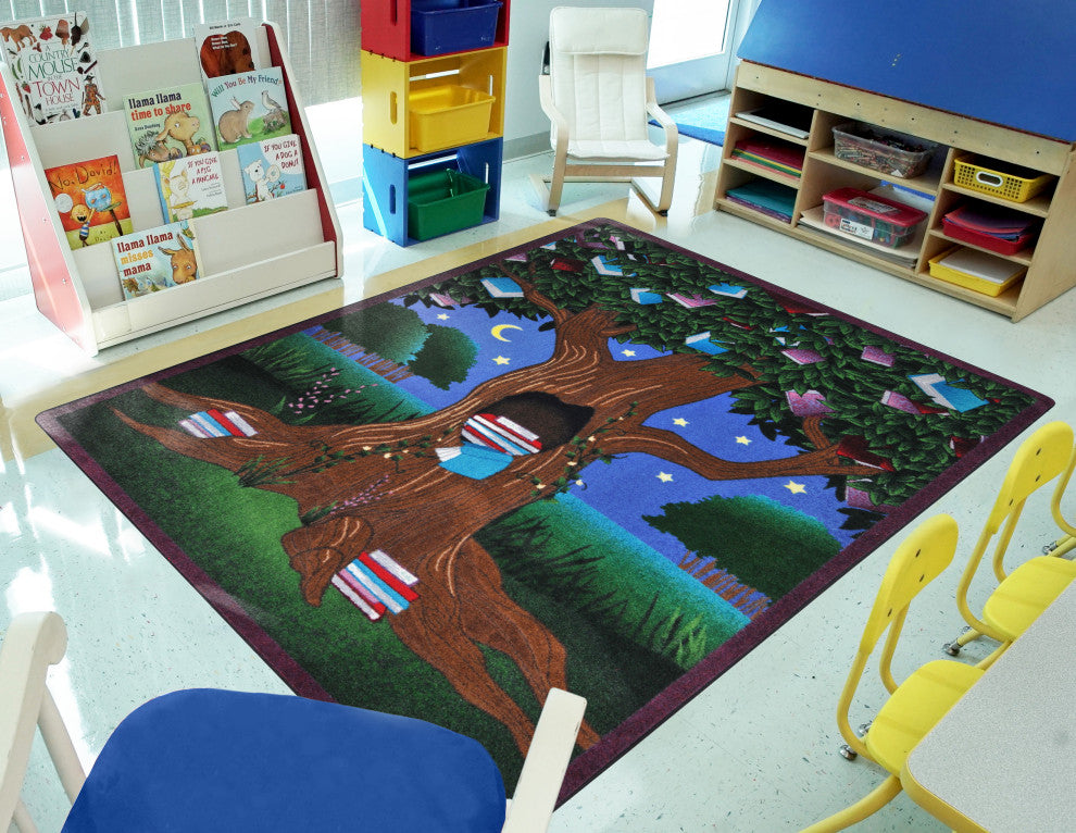 Reading Tree 5'4" X 7'8" Area Rug, Color Multi