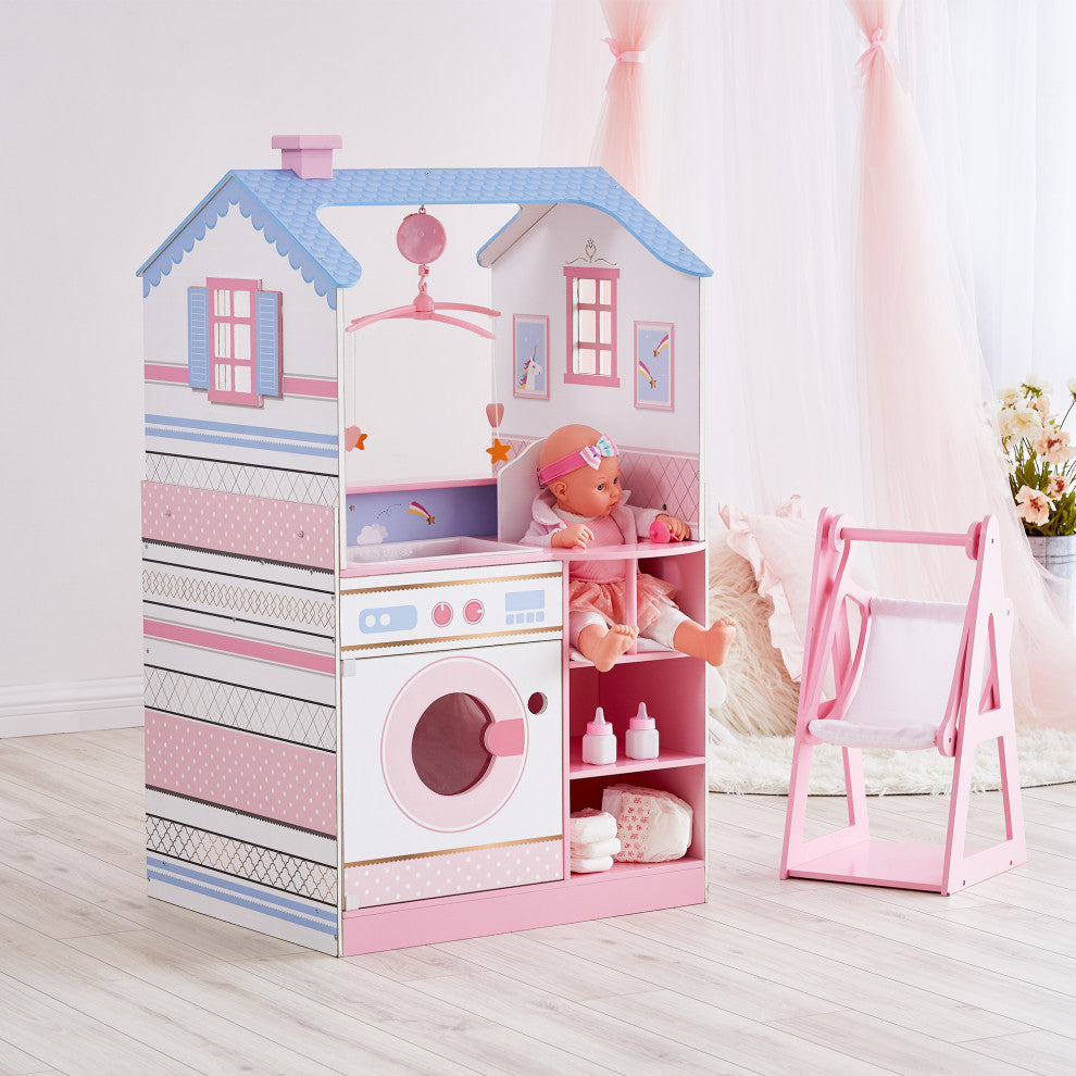Doll Changing Station Dollhouse, White