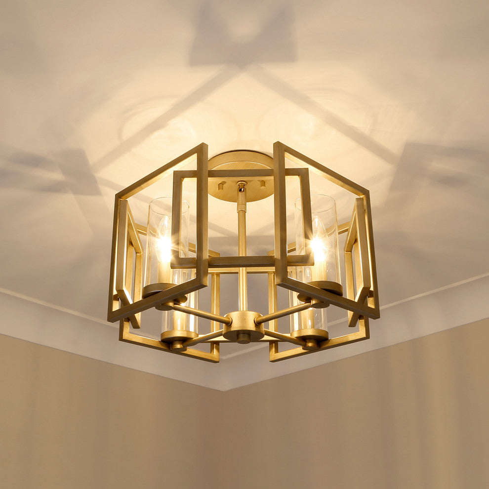 Marco Flush Mount White Gold