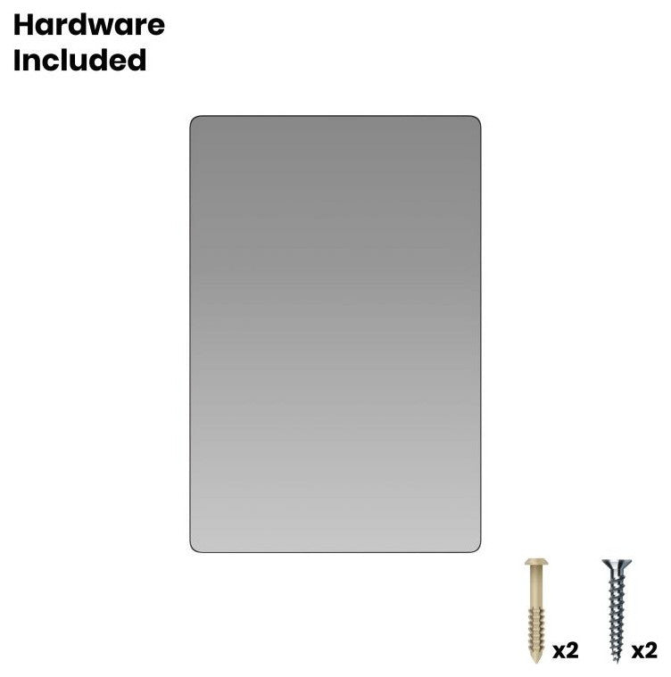 Susan Wall Mirror Hangs Horizontally or Vertically, Black, 24" X 36"
