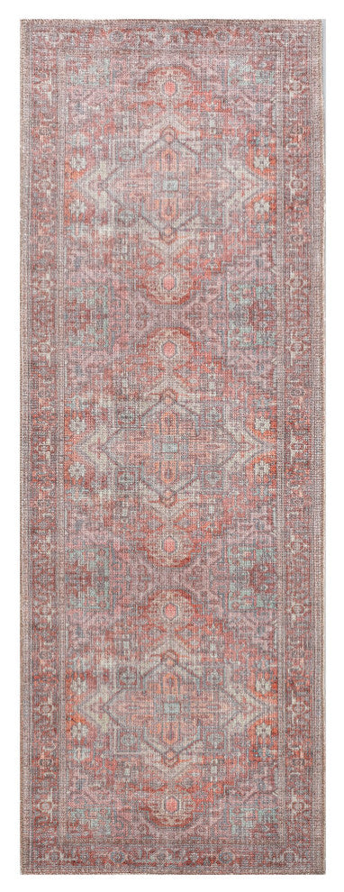Vera Collection Coral 5' x 7'6" Rectangle Residential Indoor Area Rug