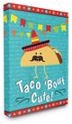 The Kids Room Taco Bout Cute Cartoon With Mustache Canvas Wall Art, 16"x20"