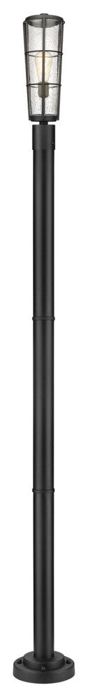 Helix One Light Outdoor Post Mount, Black