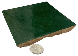 Moroccan Zellige Mosaic 4"x4" Dark Green
