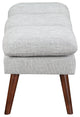 Amanda 54" Mid-Century Bench, Gray