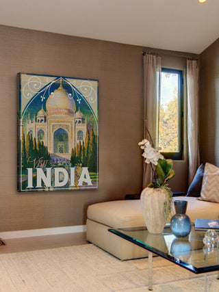 "Visit India" Painting Print on Wrapped Canvas