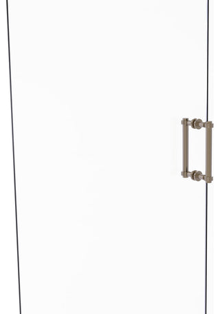Contemporary 8" Grooved Accent Back to Back Shower Door Pull, Antique Pewter