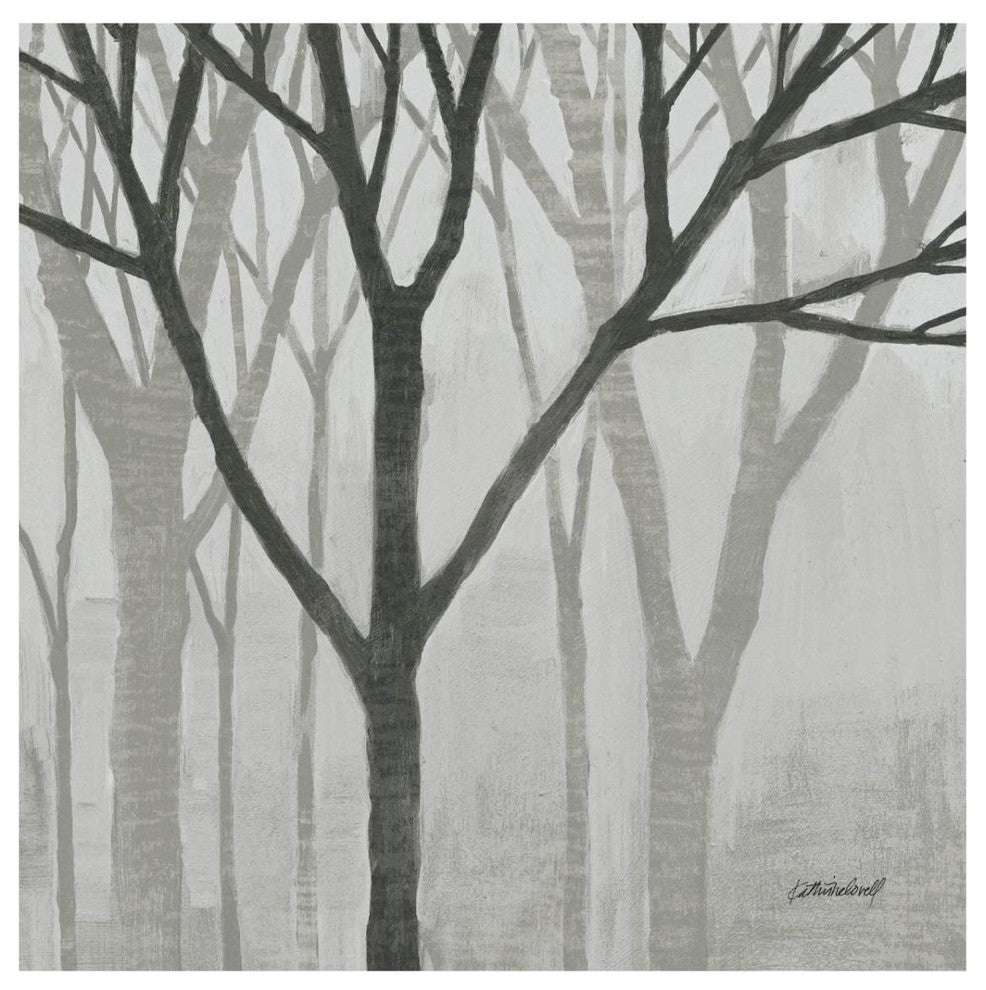 "Spring Trees Greystone II" Digital Paper Print by Kathrine Lovell, 32"x32"