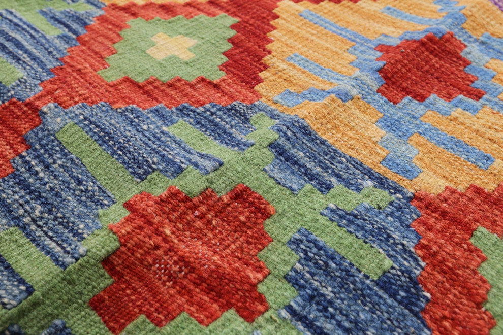 Runner Kilim Flat Weave Wool Rug 2' 8" X 16' 0" - Q12557