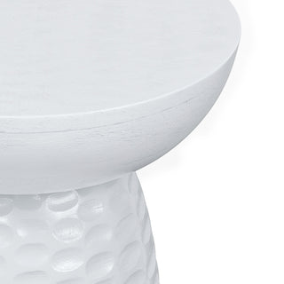 Boyd Solid Mango Wood Wooden Accent Table, White