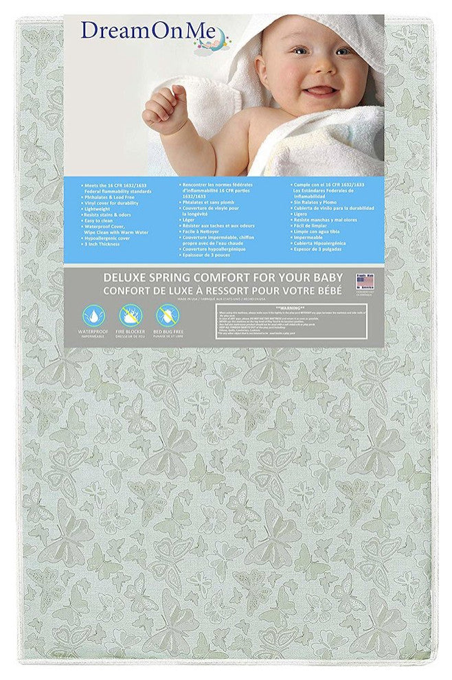 Dream On Me Little  Butterflies Crib and Toddler Bed Mattress