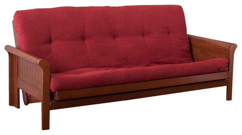 Blazing Needles Vitality 5" Microsuede Full Futon Mattress, Cardinal Red