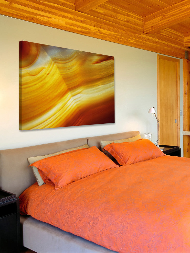 "Golden Waves" Painting Print on Canvas