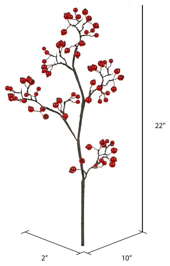 Vickerman P101203 22" Red Mixed Berry Artificial Christmas Spray