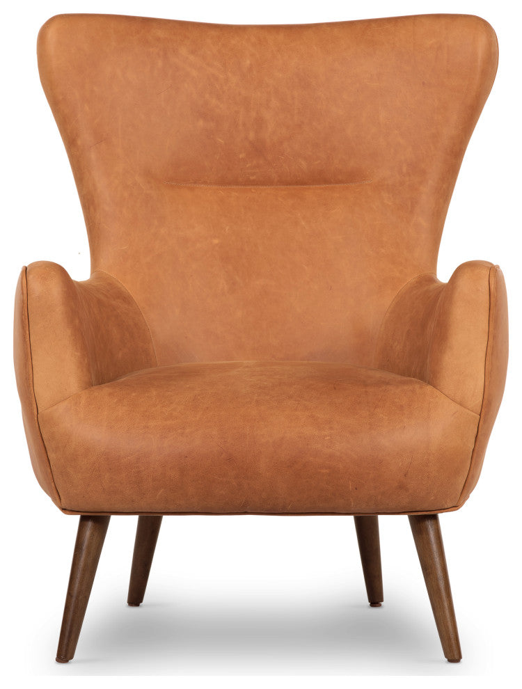 Poly and Bark Aida Lounge Chair, Set of 2, Cognac Tan