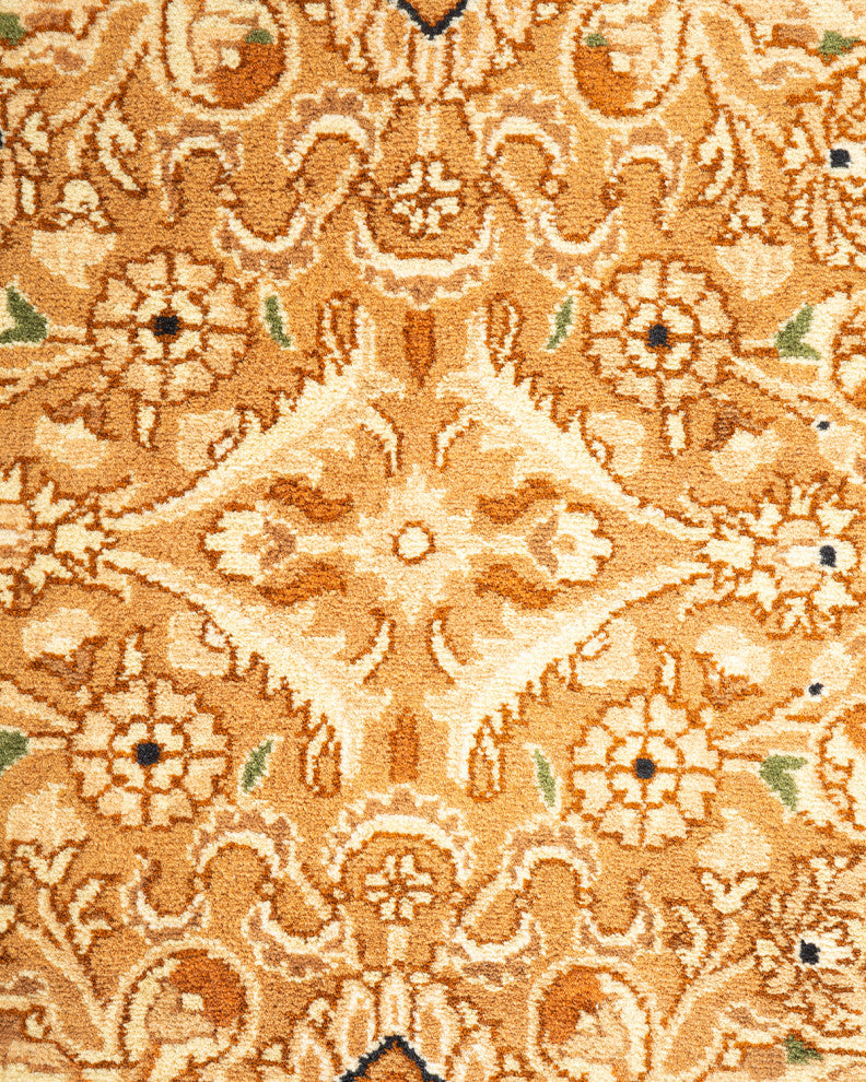 Pawar One-of-a-Kind Hand-Knotted Area Rug Yellow, 8'1"x10'4"