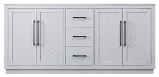Home Living 72" Double Bathroom Vanity, Grey