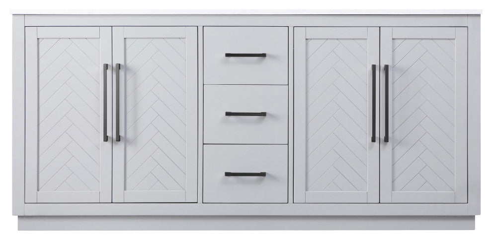 Home Living 72" Double Bathroom Vanity, Grey