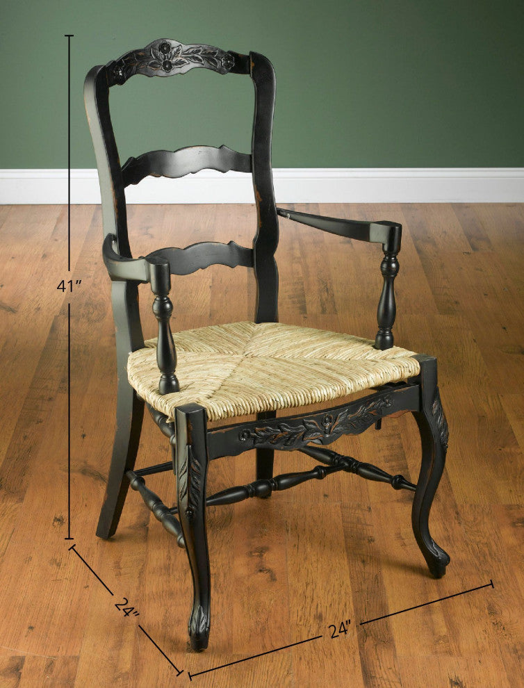 Dianne French Arm Chair, Black
