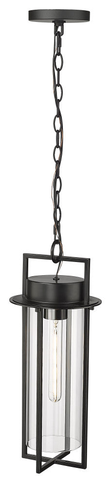 1 Light 8 in. Powder Coated Black Outdoor