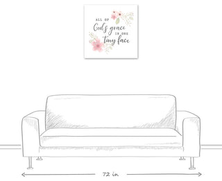 Gods Grace In One Tiny Face 24x24 Canvas Wall Art