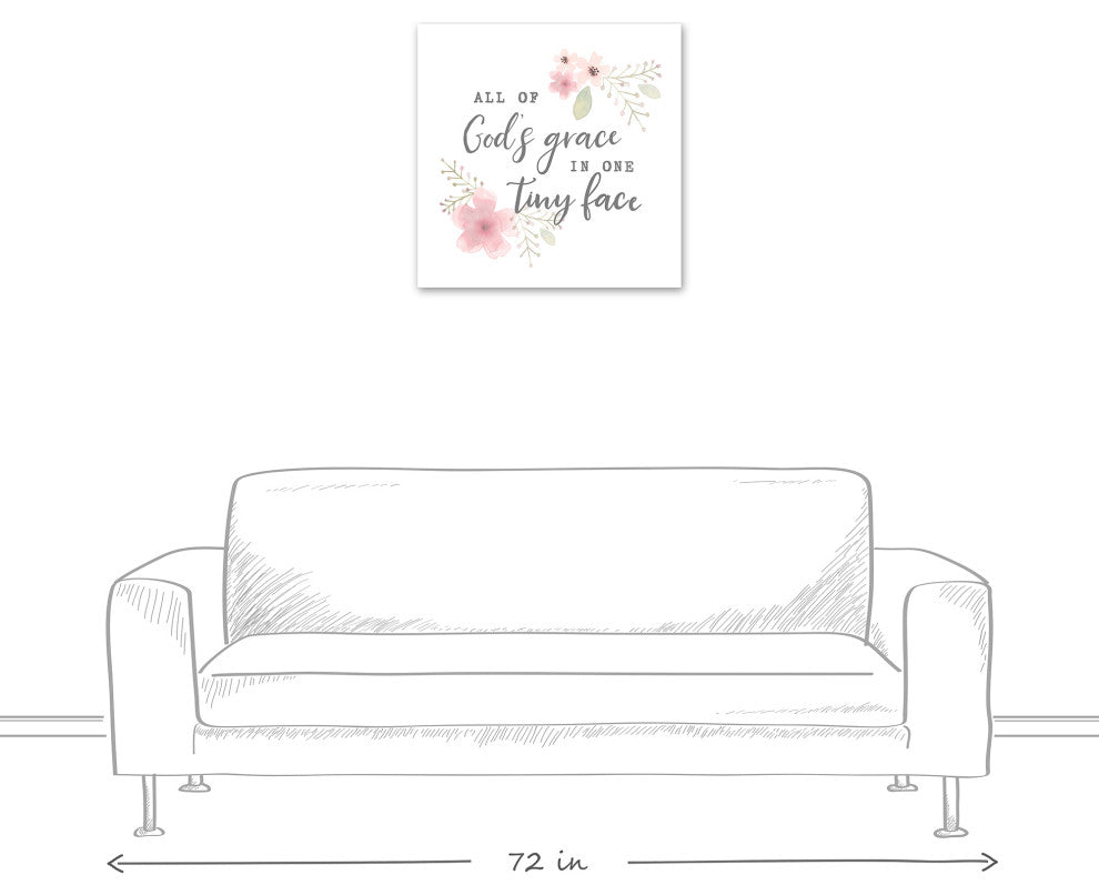Gods Grace In One Tiny Face 24x24 Canvas Wall Art